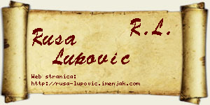 Rusa Lupović vizit kartica